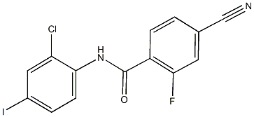 N-(2-chloro-4-iodophenyl)-4-cyano-2-fluorobenzamide Structure