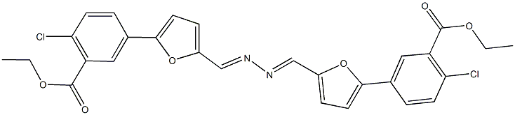 ethyl 2-chloro-5-{5-[2-({5-[4-chloro-3-(ethoxycarbonyl)phenyl]-2-furyl}methylene)carbohydrazonoyl]-2-furyl}benzoate|