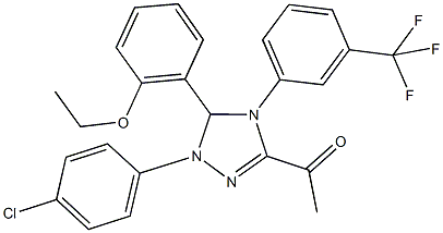 445414-55-1 1-{1-(4-chlorophenyl)-5-(2-ethoxyphenyl)-4-[3-(trifluoromethyl)phenyl]-4,5-dihydro-1H-1,2,4-triazol-3-yl}ethanone