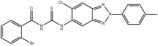 N-(2-bromobenzoyl)-N'-[6-chloro-2-(4-methylphenyl)-2H-1,2,3-benzotriazol-5-yl]thiourea 化学構造式