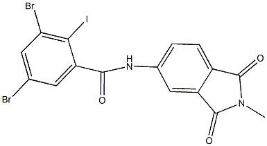 3,5-dibromo-2-iodo-N-(2-methyl-1,3-dioxo-2,3-dihydro-1H-isoindol-5-yl)benzamide|