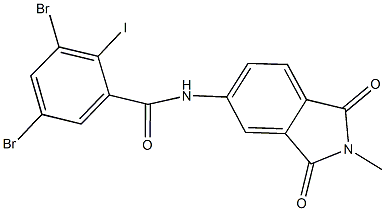 445415-48-5 3,5-dibromo-2-iodo-N-(2-methyl-1,3-dioxo-2,3-dihydro-1H-isoindol-5-yl)benzamide