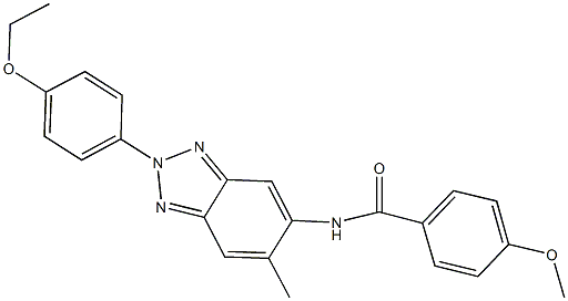 N-[2-(4-ethoxyphenyl)-6-methyl-2H-1,2,3-benzotriazol-5-yl]-4-methoxybenzamide 结构式