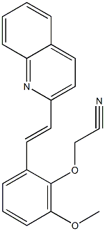 {2-methoxy-6-[2-(2-quinolinyl)vinyl]phenoxy}acetonitrile Structure