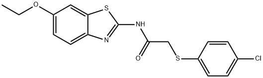445416-00-2 2-[(4-chlorophenyl)sulfanyl]-N-(6-ethoxy-1,3-benzothiazol-2-yl)acetamide