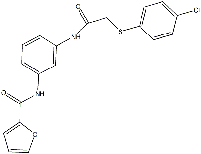 N-[3-({2-[(4-chlorophenyl)sulfanyl]acetyl}amino)phenyl]-2-furamide,445416-07-9,结构式