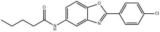 N-[2-(4-chlorophenyl)-1,3-benzoxazol-5-yl]pentanamide Struktur