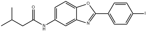 N-[2-(4-iodophenyl)-1,3-benzoxazol-5-yl]-3-methylbutanamide Structure