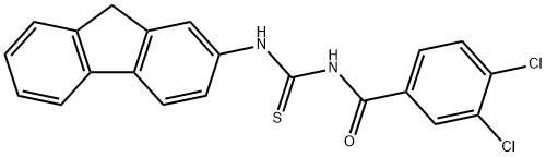 N-(3,4-dichlorobenzoyl)-N'-(9H-fluoren-2-yl)thiourea Structure