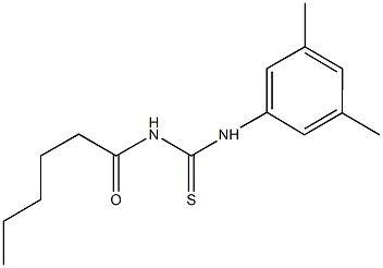 N-(3,5-dimethylphenyl)-N'-hexanoylthiourea Structure