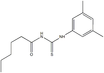 N-(3,5-dimethylphenyl)-N'-hexanoylthiourea 结构式