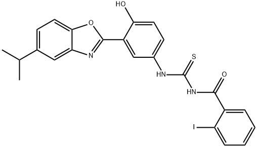 445418-24-6 N-[4-hydroxy-3-(5-isopropyl-1,3-benzoxazol-2-yl)phenyl]-N'-(2-iodobenzoyl)thiourea