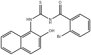 N-(2-bromobenzoyl)-N'-(2-hydroxy-1-naphthyl)thiourea Structure