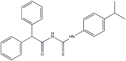 N-(diphenylacetyl)-N'-(4-isopropylphenyl)thiourea Struktur