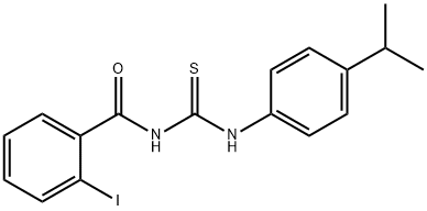 N-(2-iodobenzoyl)-N'-(4-isopropylphenyl)thiourea Struktur