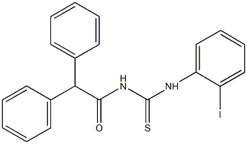 N-(diphenylacetyl)-N'-(2-iodophenyl)thiourea Structure