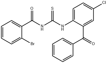 N-(2-benzoyl-4-chlorophenyl)-N'-(2-bromobenzoyl)thiourea Structure