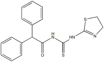 N-(4,5-dihydro-1,3-thiazol-2-yl)-N'-(diphenylacetyl)thiourea Structure