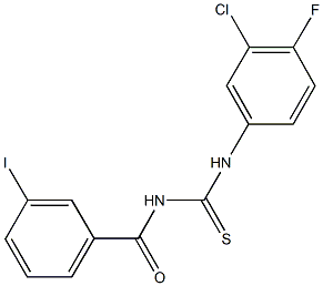 N-(3-chloro-4-fluorophenyl)-N'-(3-iodobenzoyl)thiourea Structure