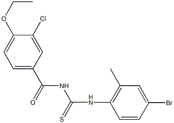 N-(4-bromo-2-methylphenyl)-N'-(3-chloro-4-ethoxybenzoyl)thiourea Structure