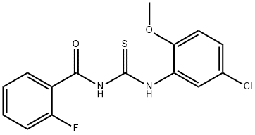 N-(5-chloro-2-methoxyphenyl)-N'-(2-fluorobenzoyl)thiourea 结构式