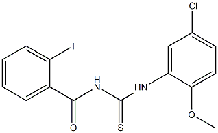 N-(5-chloro-2-methoxyphenyl)-N'-(2-iodobenzoyl)thiourea 结构式