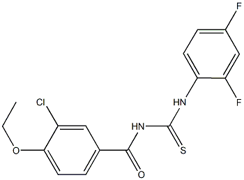 N-(3-chloro-4-ethoxybenzoyl)-N'-(2,4-difluorophenyl)thiourea 结构式