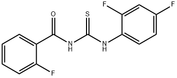 N-(2,4-difluorophenyl)-N'-(2-fluorobenzoyl)thiourea Struktur