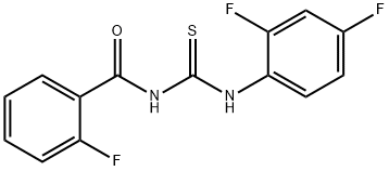 N-(2,4-difluorophenyl)-N'-(2-fluorobenzoyl)thiourea 化学構造式