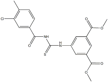 445420-45-1 dimethyl 5-({[(3-chloro-4-methylbenzoyl)amino]carbothioyl}amino)isophthalate