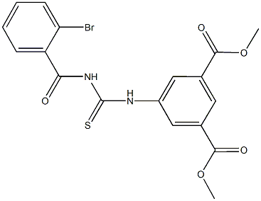 dimethyl 5-({[(2-bromobenzoyl)amino]carbothioyl}amino)isophthalate Structure