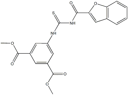dimethyl 5-({[(1-benzofuran-2-ylcarbonyl)amino]carbothioyl}amino)isophthalate,445420-54-2,结构式
