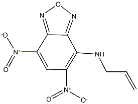 4-(allylamino)-5,7-bisnitro-2,1,3-benzoxadiazole 化学構造式