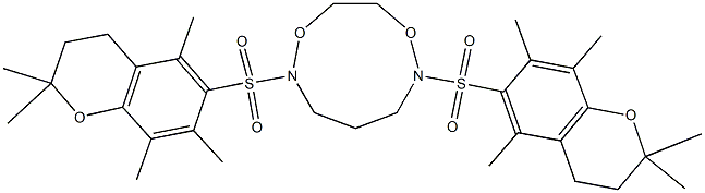 2,6-bis[(2,2,5,7,8-pentamethyl-3,4-dihydro-2H-chromen-6-yl)sulfonyl]-1,7,2,6-dioxadiazonane,445420-82-6,结构式