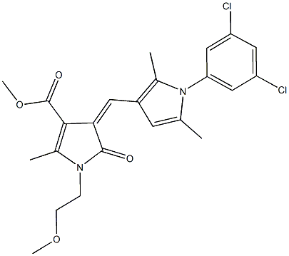 445421-36-3 methyl 4-{[1-(3,5-dichlorophenyl)-2,5-dimethyl-1H-pyrrol-3-yl]methylene}-1-(2-methoxyethyl)-2-methyl-5-oxo-4,5-dihydro-1H-pyrrole-3-carboxylate