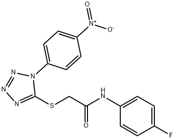 N-(4-fluorophenyl)-2-[(1-{4-nitrophenyl}-1H-tetraazol-5-yl)sulfanyl]acetamide,445422-10-6,结构式