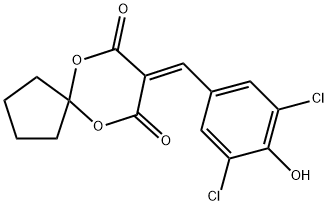 8-(3,5-dichloro-4-hydroxybenzylidene)-6,10-dioxaspiro[4.5]decane-7,9-dione Structure