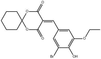 445422-40-2 3-(3-bromo-5-ethoxy-4-hydroxybenzylidene)-1,5-dioxaspiro[5.5]undecane-2,4-dione