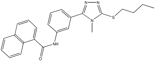 N-{3-[5-(butylsulfanyl)-4-methyl-4H-1,2,4-triazol-3-yl]phenyl}-1-naphthamide Struktur