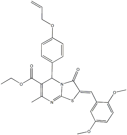 ethyl 5-[4-(allyloxy)phenyl]-2-(2,5-dimethoxybenzylidene)-7-methyl-3-oxo-2,3-dihydro-5H-[1,3]thiazolo[3,2-a]pyrimidine-6-carboxylate|