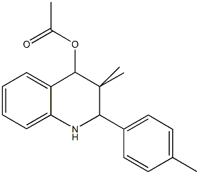 3,3-dimethyl-2-(4-methylphenyl)-1,2,3,4-tetrahydro-4-quinolinyl acetate Structure