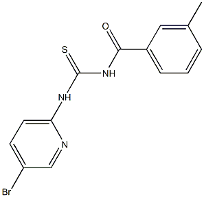 N-(5-bromopyridin-2-yl)-N'-(3-methylbenzoyl)thiourea Structure