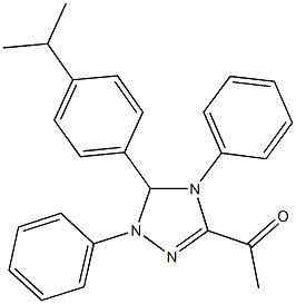 1-[5-(4-isopropylphenyl)-1,4-diphenyl-4,5-dihydro-1H-1,2,4-triazol-3-yl]ethanone Structure