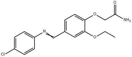 2-(4-{[(4-chlorophenyl)imino]methyl}-2-ethoxyphenoxy)acetamide|