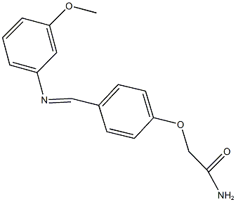 2-(4-{[(3-methoxyphenyl)imino]methyl}phenoxy)acetamide 化学構造式