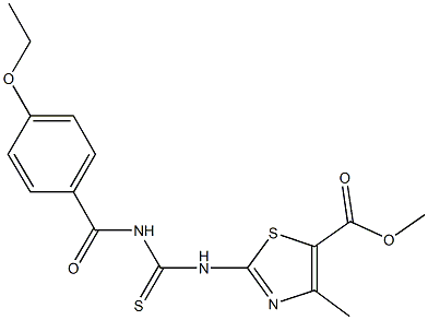 445427-54-3 methyl 2-({[(4-ethoxybenzoyl)amino]carbothioyl}amino)-4-methyl-1,3-thiazole-5-carboxylate