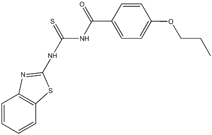 N-(1,3-benzothiazol-2-yl)-N'-(4-propoxybenzoyl)thiourea Structure