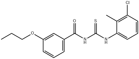 N-(3-chloro-2-methylphenyl)-N'-(3-propoxybenzoyl)thiourea Struktur