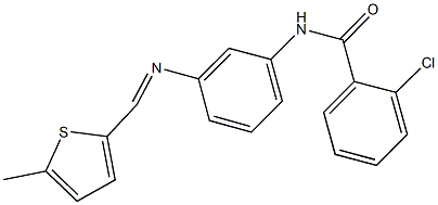 445427-76-9 2-chloro-N-(3-{[(5-methyl-2-thienyl)methylene]amino}phenyl)benzamide