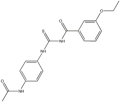 N-[4-({[(3-ethoxybenzoyl)amino]carbothioyl}amino)phenyl]acetamide,445427-80-5,结构式